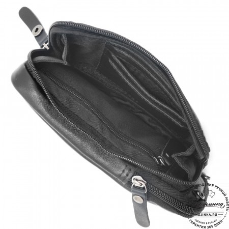 Кожаный клатч "Денвер" (черный)